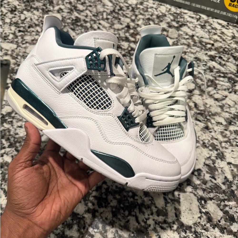 Jordan Sneakers White and Dark Teal